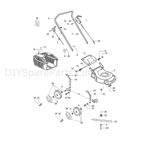 Efco Lr Pk K Emak Engine Lawnmower Lr Pk K Parts