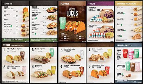 Printable Taco Bell Menu With Prices