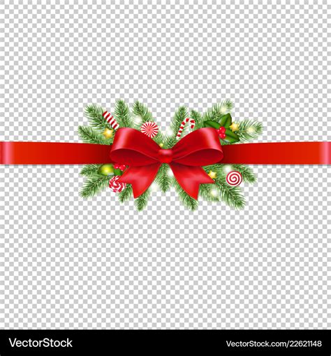 Christmas Garland Transparent Background Vector Image