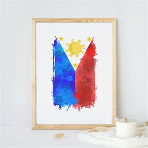 Philippine Flag Art Filipino Flag Digital Art Filipino Gifts