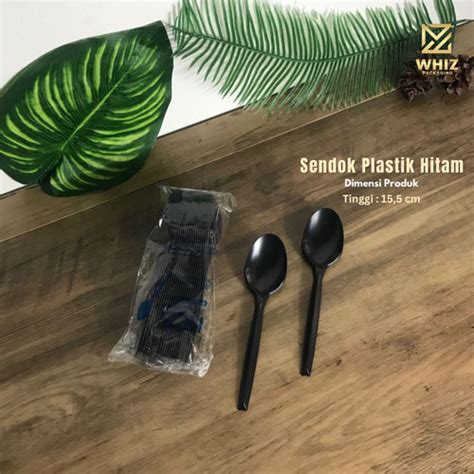 Jual Sendok Makan Hitam Sendok Makan Plastik Hitam Murah 25 Pcs