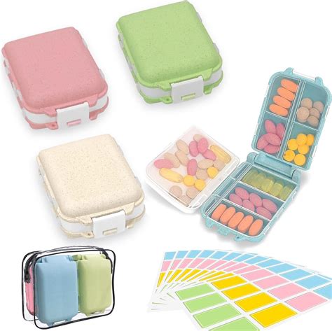 Amazon Pack Medicine Organizer Box Compartments Weekly Travel