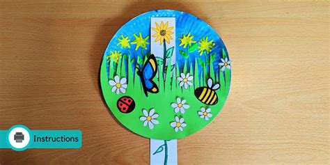 Growing Flowers Garden Paper Plate Garden Craft Twinkl