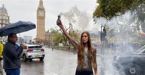 Near Naked Bird Lover In Protest March To Save Her Feathered Friends Mirror Online