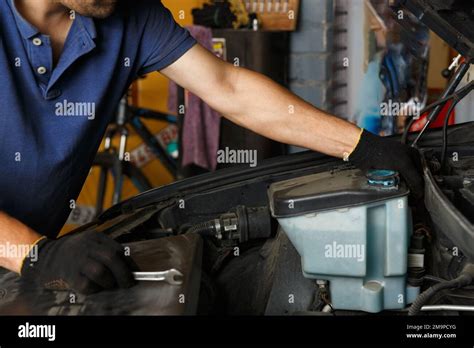 Mechanic Hands Working Engine Hi Res Stock Photography And Images Alamy