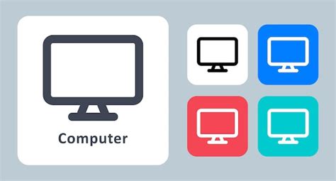 Premium Vector Computer Icon Vector Illustration Line Outline Icons