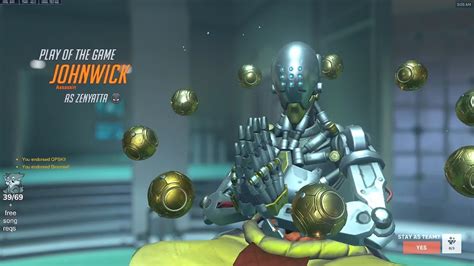 IDDQD CARRY ZENYATTA GAMEPLAY POTG OVERWATCH 2 SEASON 8 GAMEPLAY