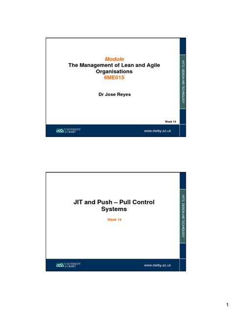 Lecture 14 Jit And Push Pull Control Systems Pdf Lean