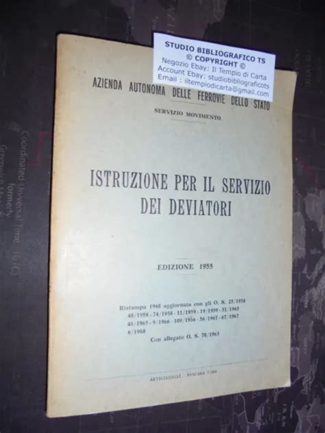 Ferrovie Dello Stato Treni Istruzione Per Il Servizio Dei Deviatori