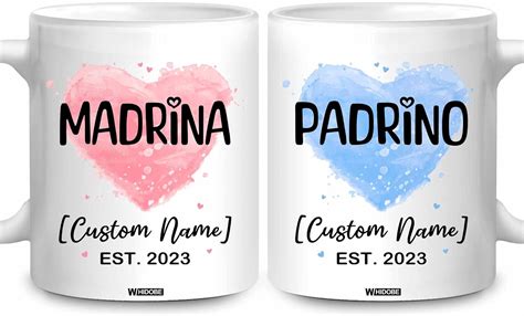 Amazon Whidobe Personalized Godparents Mug Padrino And Madrina