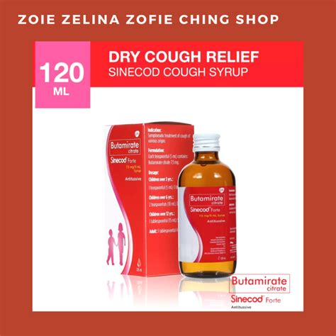 Sinecod Forte Cough Syrup 120 Mldry Coughmakating Lalamunanmatagal N