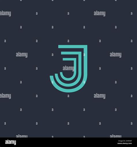 Minimal Modern Abstract Elegant Line Art Letter J Logo Creative