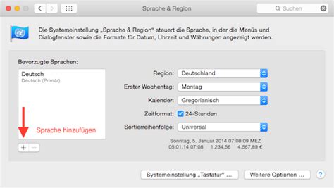 Anleitung System Sprache unter Mac OS X ändern