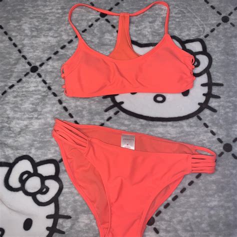 Women S Orange Bikinis And Tankini Sets Depop