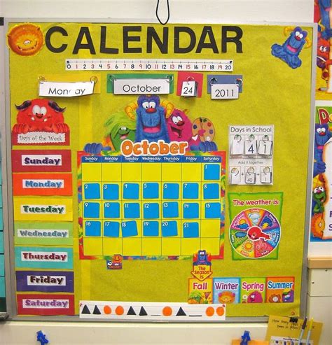 Free Kindergarten Calendar And Preschool Classroom Decor