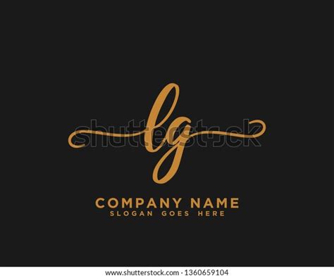 Lg Initial Handwriting Logo Vector Stock Vector Royalty Free