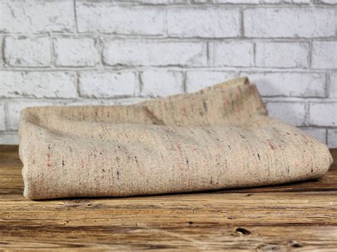 Antique Wool Blanket From Early 1900s Hand Spun Hand Etsy