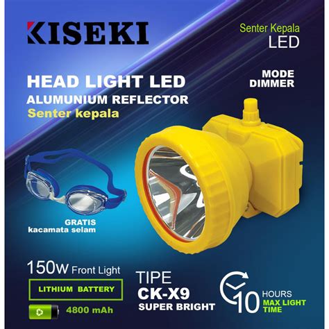 Jual Jual Senter Kepala Kiseki W Ck X Head Lamp Selam Led Super