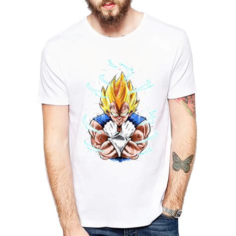 Novelty Tee Shirt Brand Majin Vegeta Fashion Printed Men S Prince