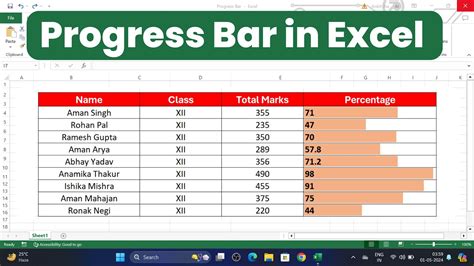 How To Make Progress Bar In Excel Cells Using Conditional Formatting