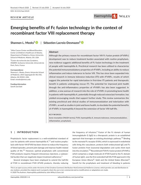 Pdf Emerging Benefits Of Fc Fusion Technology In The Context Of