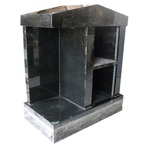 Black Granite Funeral 2 Niche Personal Columbaria With Alcove