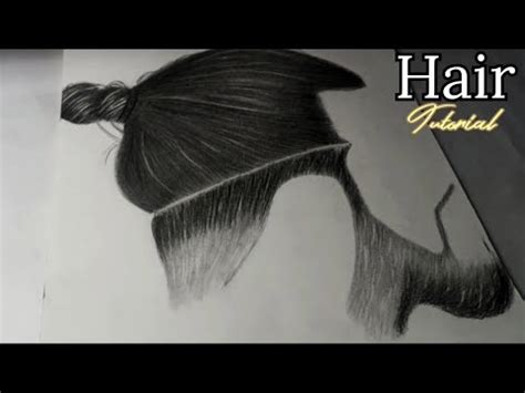 How To Draw Hairs With Graphite Pencil Step By Step Tutorial Youtube