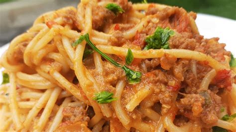 Creamy Minced Meat Spaghetti Step By Step Recipe Youtube