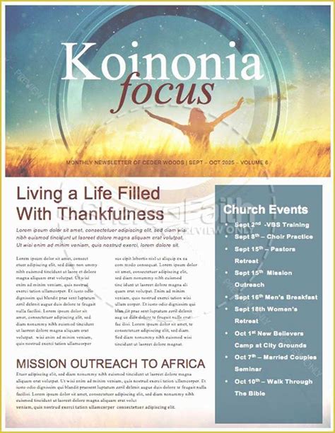 43 Free Church Newsletter Templates for Microsoft Publisher ...