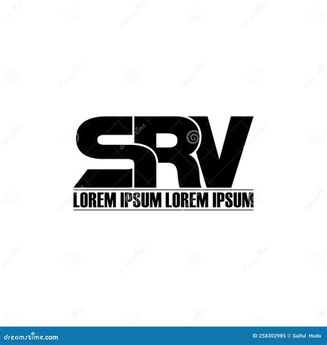 Letter SRV Simple Monogram Logo Icon Design Stock Vector