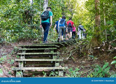 TAMAN NEGARA MALAYSIA MARCH 17 2018 Tourists Camping In A Cave In