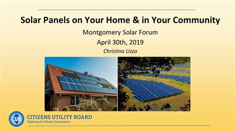 Solar Panels On Your Home And In Your Community Ppt Download