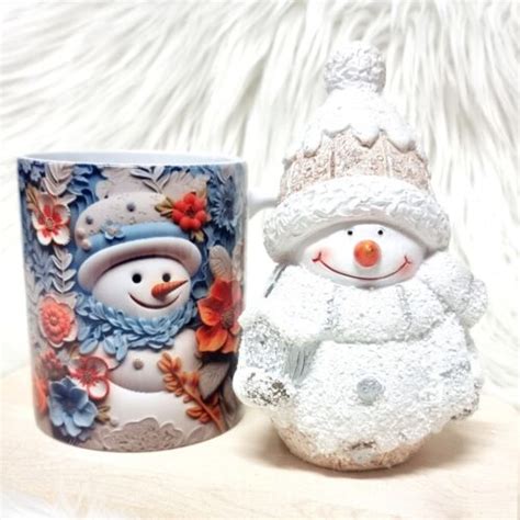 Tasse D Schneemann Mit Name Namen Blumen Weihnachten Nikolaus Winter