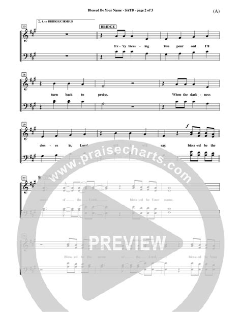 Blessed Be Your Name Sheet Music Pdf Matt Redman Praisecharts