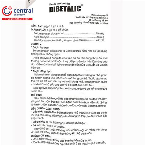 [CHÍNH HÃNG] Thuốc Dibetalic - Thuốc điều trị viêm da dị ứng hiệu quả