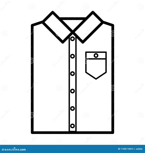 Ic Ne De La Chemise Des Hommes Pli S Illustration De Vecteur