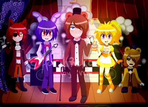 Fnaf Fan Art Show On Humanized Ds By Adrikoneko Mizuiro On Deviantart