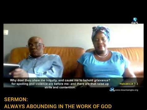 SERMON ALWAYS ABOUNDING IN THE WORK OF GOD YouTube