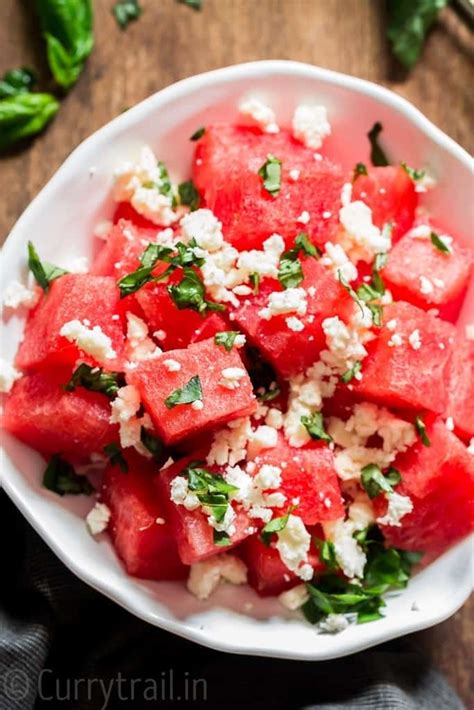 Refreshing Watermelon Feta Salad Recipe CurryTrail