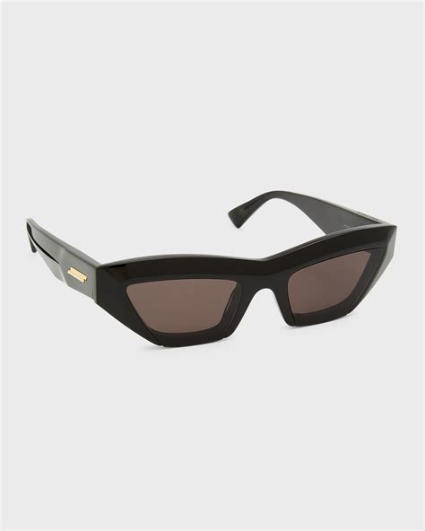 Bottega Veneta Raised Logo Acetate Cat Eye Sunglasses Neiman Marcus