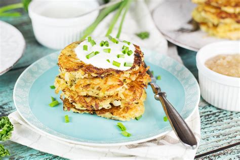 German Potato Pancakes (Kartoffelpuffer) - w/ Two Toppings