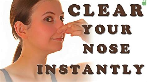 How To Clear A Stuffy Nose Youtube