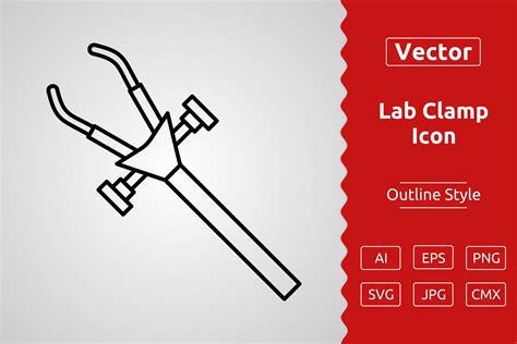 Vector Lab Clamp Outline Icon Graphic by Muhammad Atiq · Creative Fabrica