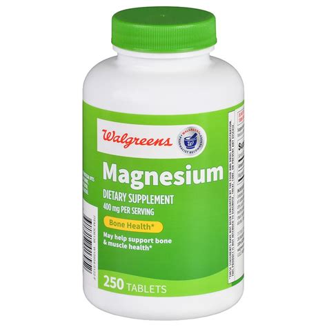 Walgreens Magnesium Mg Tablets Days Walgreens