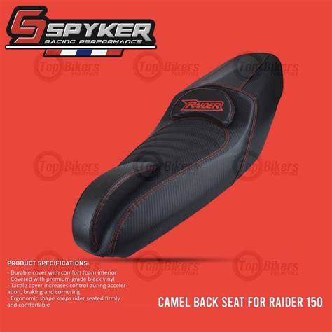 Spyker Camel Back Seat Flat Seat Assembly Suzuki Raider 150 R150 Shopee Philippines