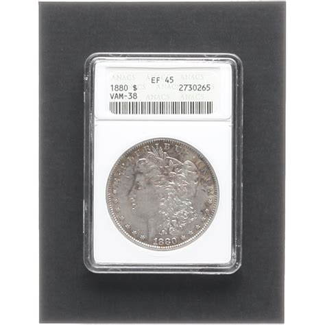 1880 Morgan Silver Dollar VAM 38 ANACS EF45 Pristine Auction