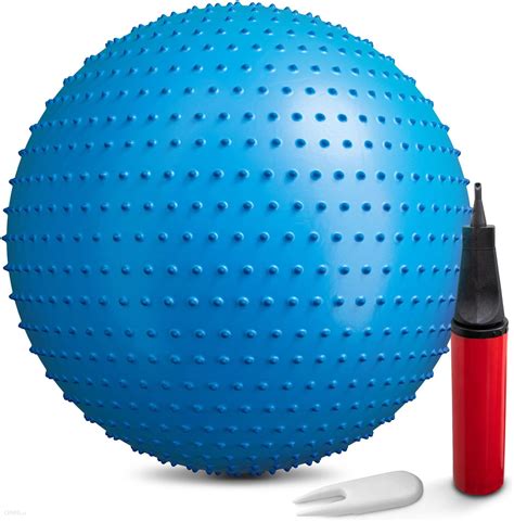 Hop-Sport Piłka fitness z wypustkami 65 cm z pompką - niebieska - Ceny ...