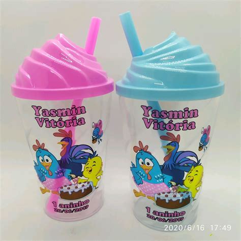 Copo Galinha Pintadinha - Copo Chantilly 300ml Galinha Pintadinha Rosa | Elo7
