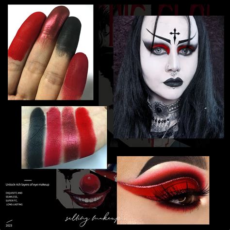 Snapklik.com : Ecofavor Red Goth Eyeshadow Palette - 9 Colors True Hot ...