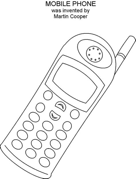 Mobile Phone Coloring Printable